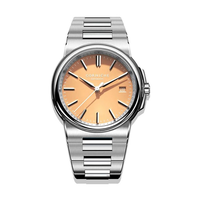 CORNICHE｜La Grande Corniche ステンレススチール サーモン ダイヤル（自動巻き）