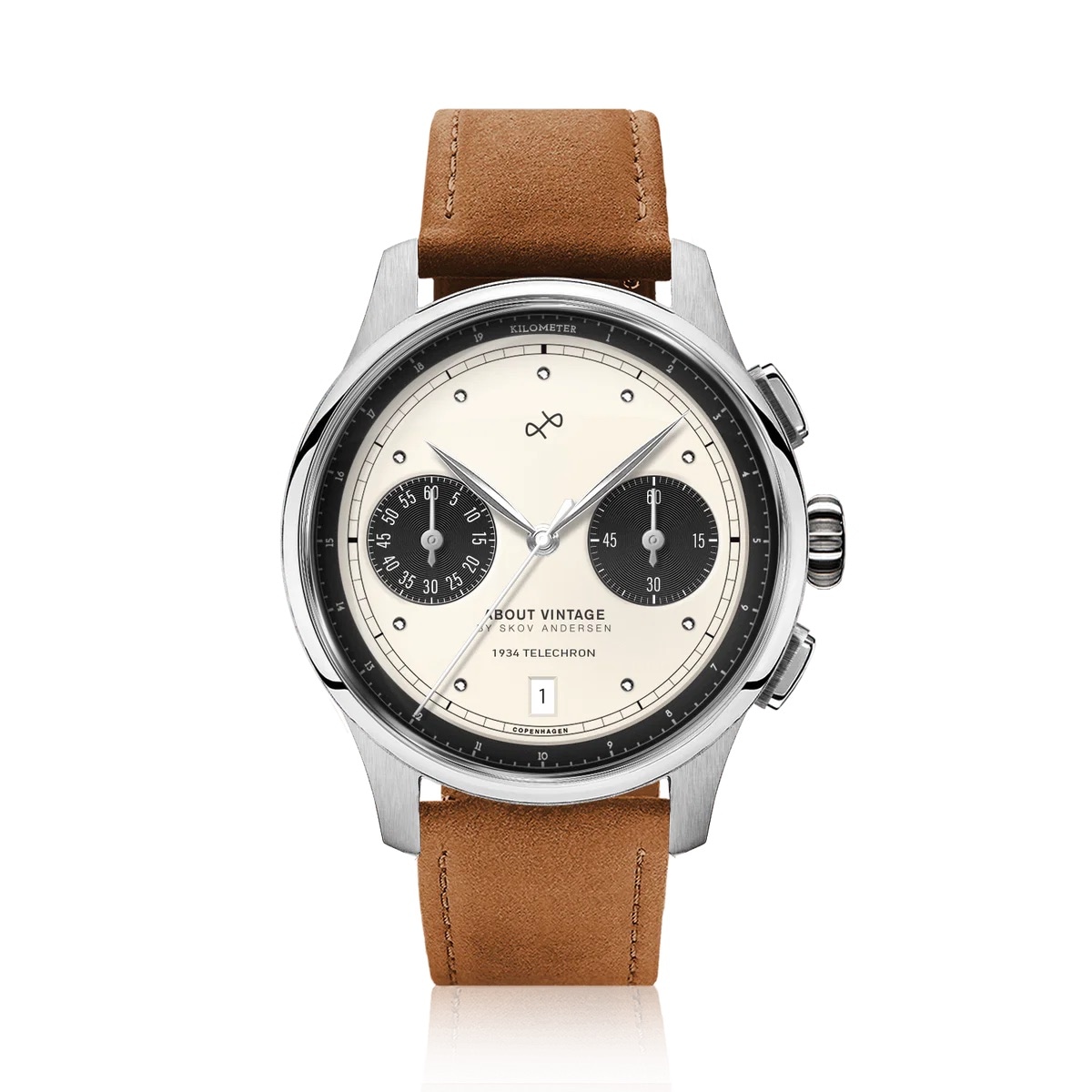 AV86｜1934 Telechron 42mm Steel/Off White＆Black