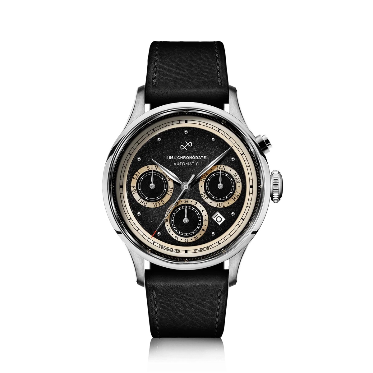 【500本限定】AV86（旧 ABOUT VINTAGE）｜10th 1564 Chronodate Automatic 39mm/Black（自動巻き）