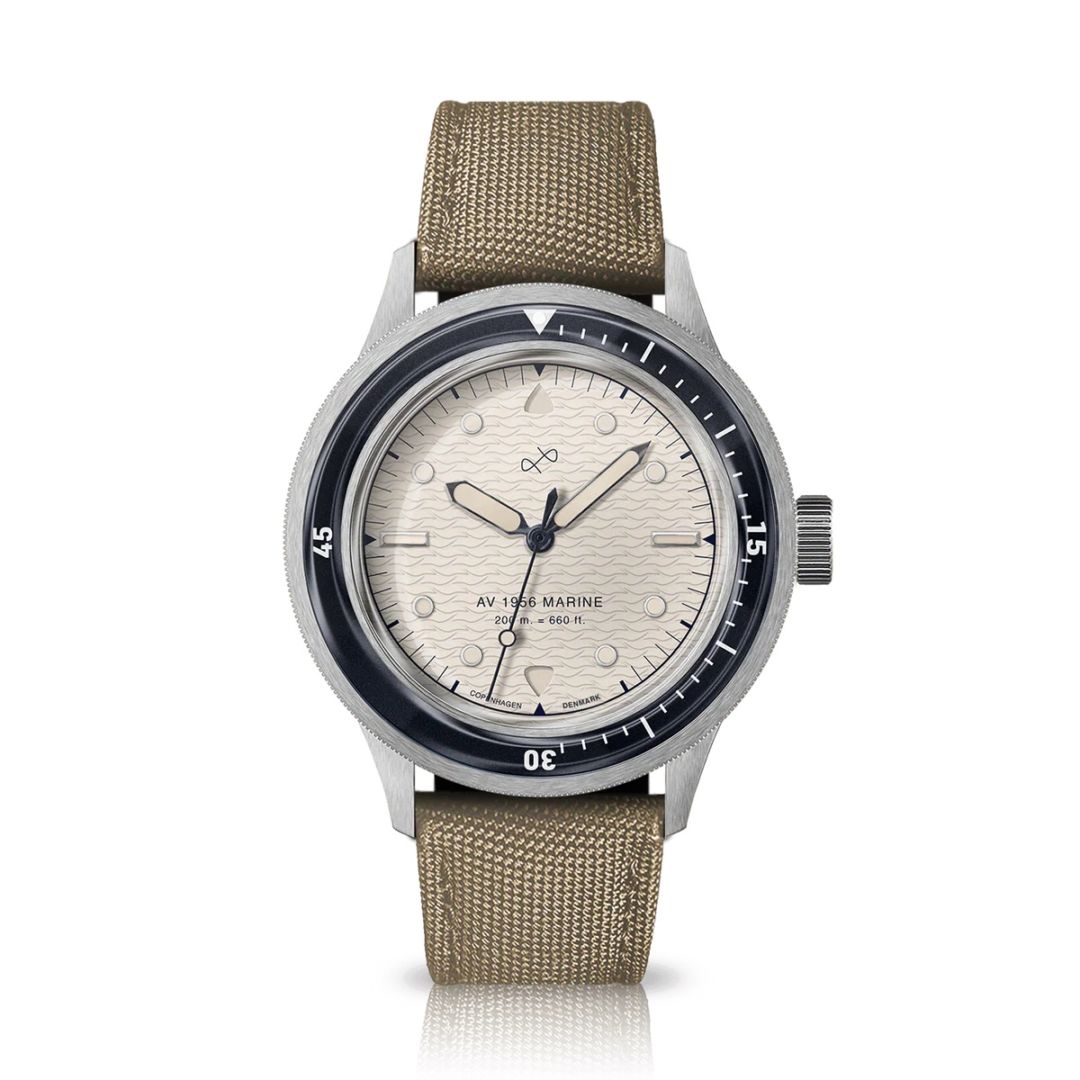 AV86｜1956 Marine 41mm Steel/ Navy&Off White