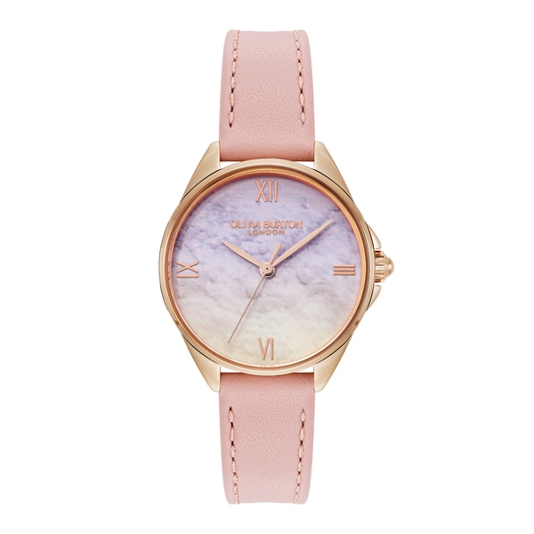 OLIVIA BURTON オリビアバートン｜SIGNATURE シグネチャー - 30mm アジュール ライトバイオレット ローズゴールド ＆ メロウローズ レザー
