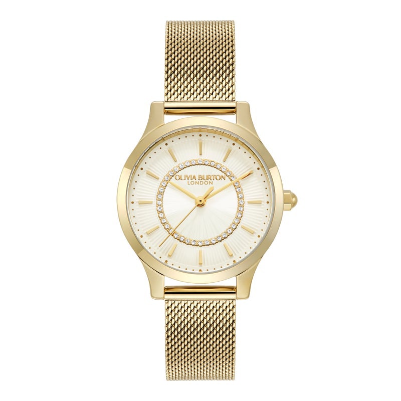 OLIVIA BURTON｜Classics クラシックス ワンダーラスト ホワイト ゴールドメッシュベルト