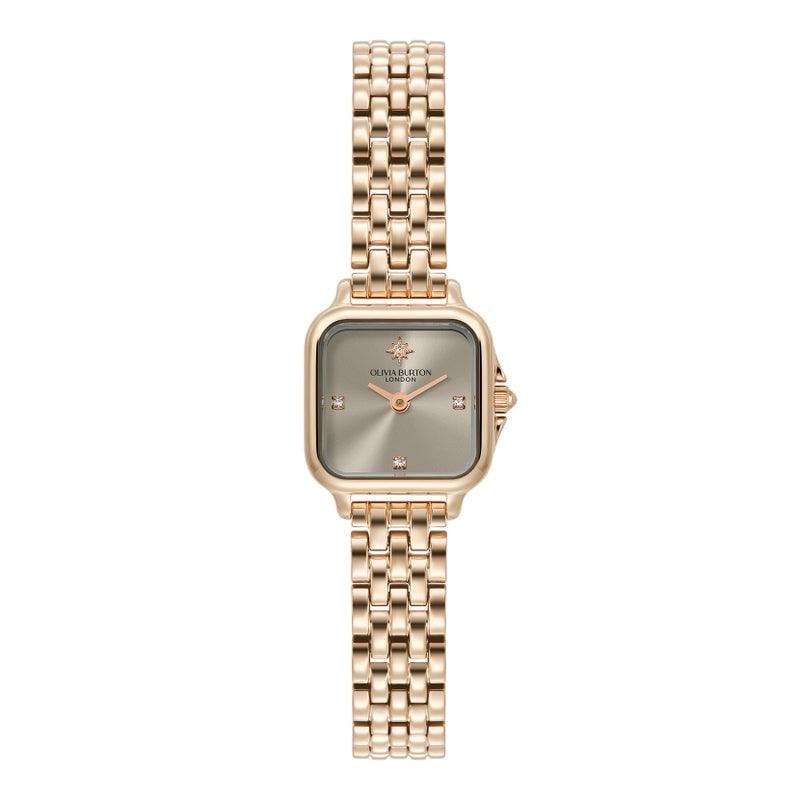 OLIVIA BURTON｜Classics クラシックス グロブナー ミニ アールグレイ サンレイ ローズゴールド ブレスレット