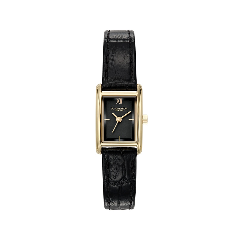 OLIVIA BURTON｜Classics クラシックス - 16mm ミニグローブ ゴールド＆ブラック クロコダイルレザー