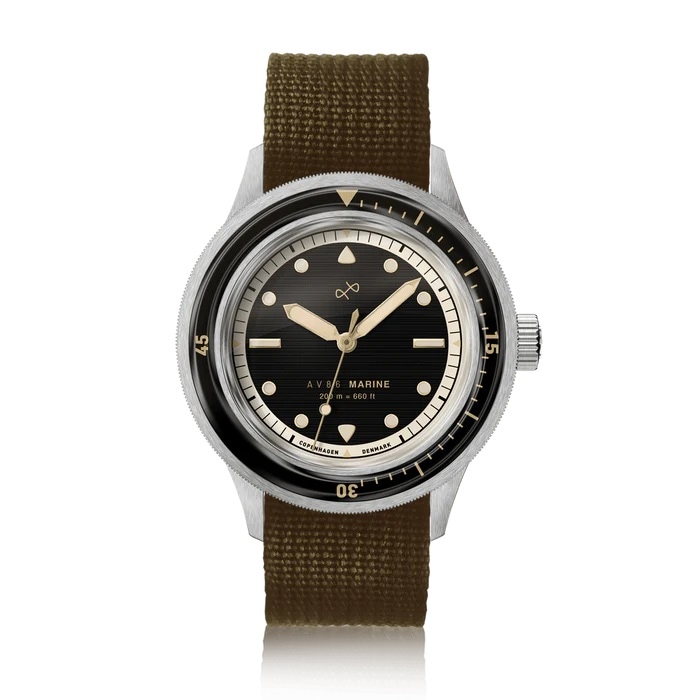 AV86（旧 ABOUT VINTAGE アバウトビンテージ）｜1956 Marine 41mm マリン スチール シルバー ブラック ギルト NATO