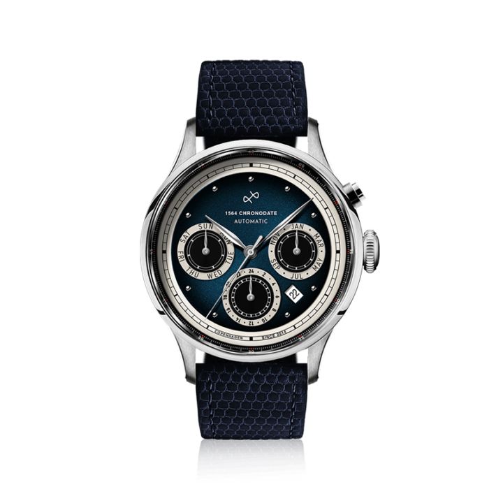 AV86（旧 ABOUT VINTAGE）｜10th 1564 Chronodate Automatic 39mm Steel / Blue（自動巻き）