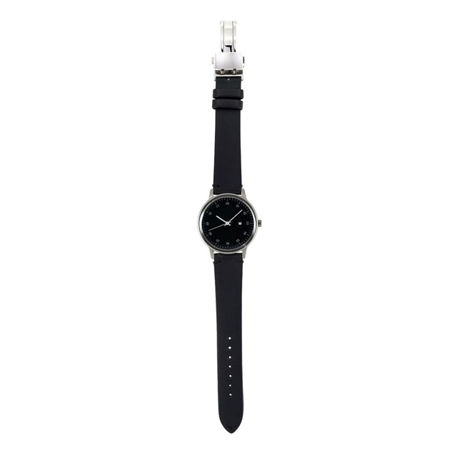 sazare さざれ｜SK01 SS シルバーホーニング ブラックダイヤル ブラック Dバックルブッテーロレザー 画像2