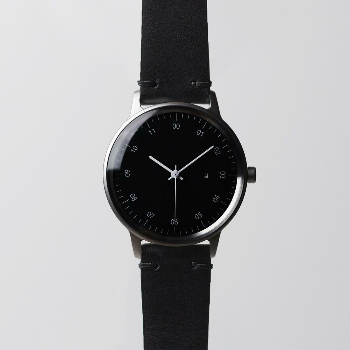 sazare さざれ｜SK01 SS シルバーホーニング ブラックダイヤル ブラック Dバックルブッテーロレザー 画像5