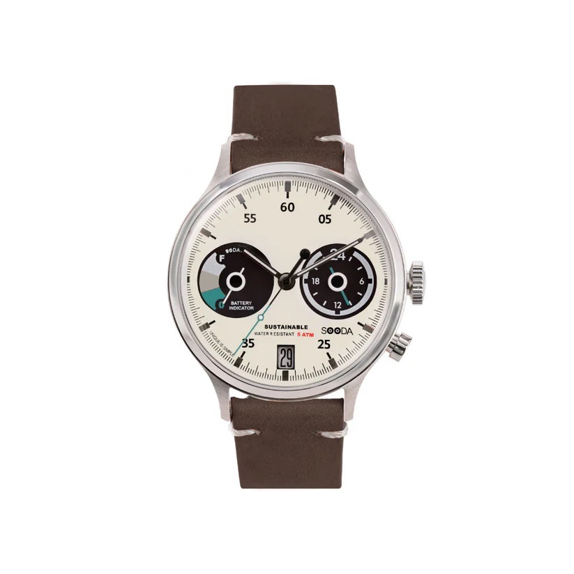 TACS｜SOODA シルバー ホワイト ダークブラウン（ソーラー式） 画像1