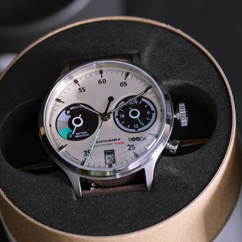 TACS｜SOODA シルバー ホワイト ダークブラウン（ソーラー式） 画像3