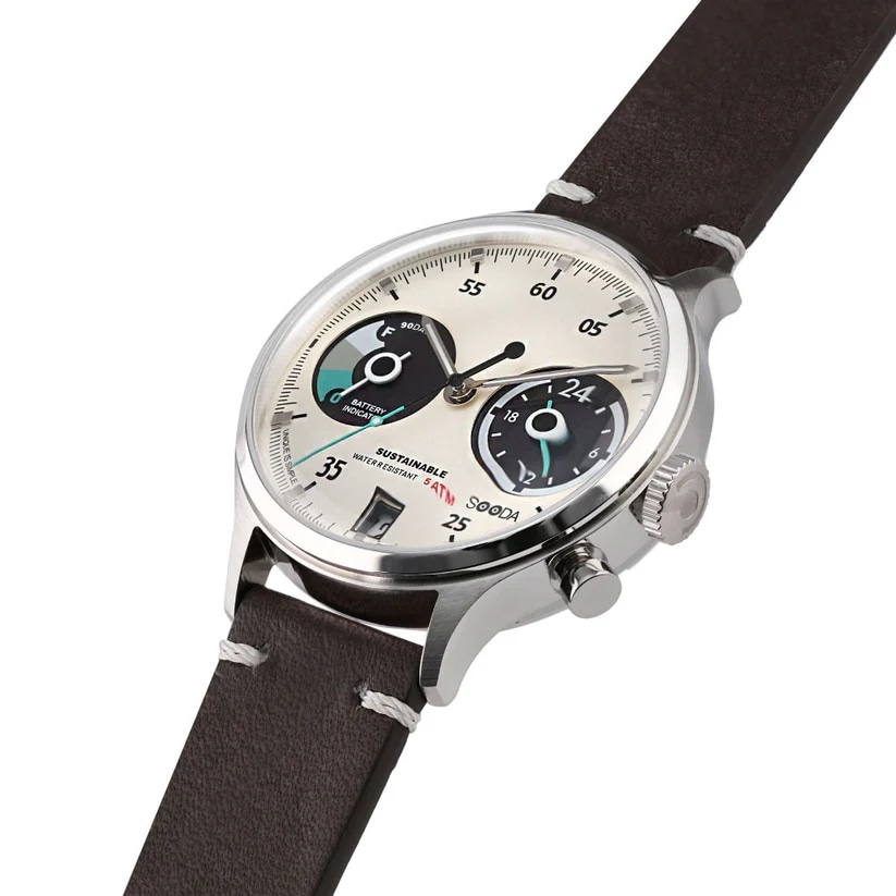 TACS｜SOODA シルバー ホワイト ダークブラウン（ソーラー式） 画像4