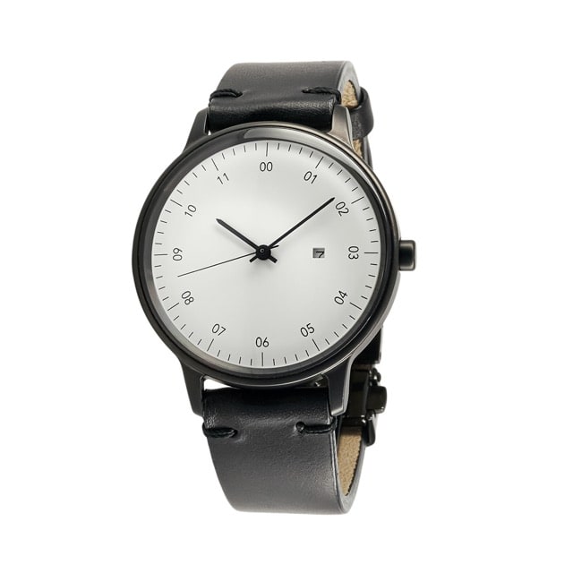 sazare さざれ|SK01 SS ブラックホーニング ホワイトダイヤル ブラック Dバックルブッテーロレザー 画像1