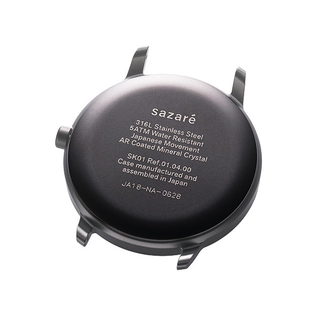 sazare さざれ|SK01 SS ブラックホーニング ホワイトダイヤル ブラック Dバックルブッテーロレザー 画像2