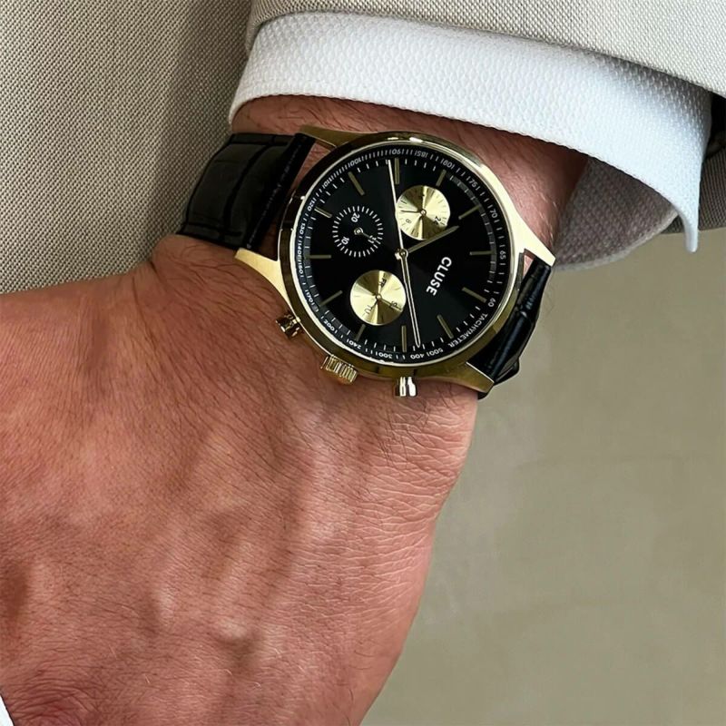 CLUSE クルース|Antheor Multifunction アンセオールマルチファンクション ブラックゴールド ブラックレザー 画像5