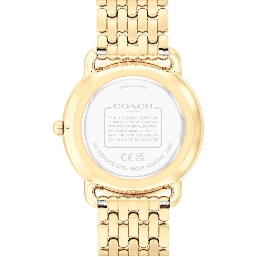 COACH｜ELLIOT 36mm エリオット ティーローズ クリームダイアル ブルー ゴールド ブレスレット