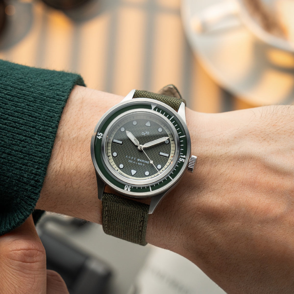AV86(旧 ABOUT VINTAGE)|1956 Marine 41mm Steel/Green 画像2
