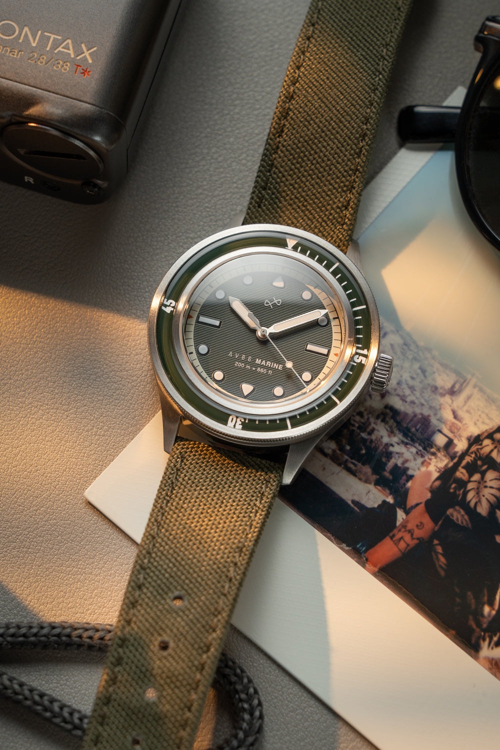AV86(旧 ABOUT VINTAGE)|1956 Marine 41mm Steel/Green 画像3