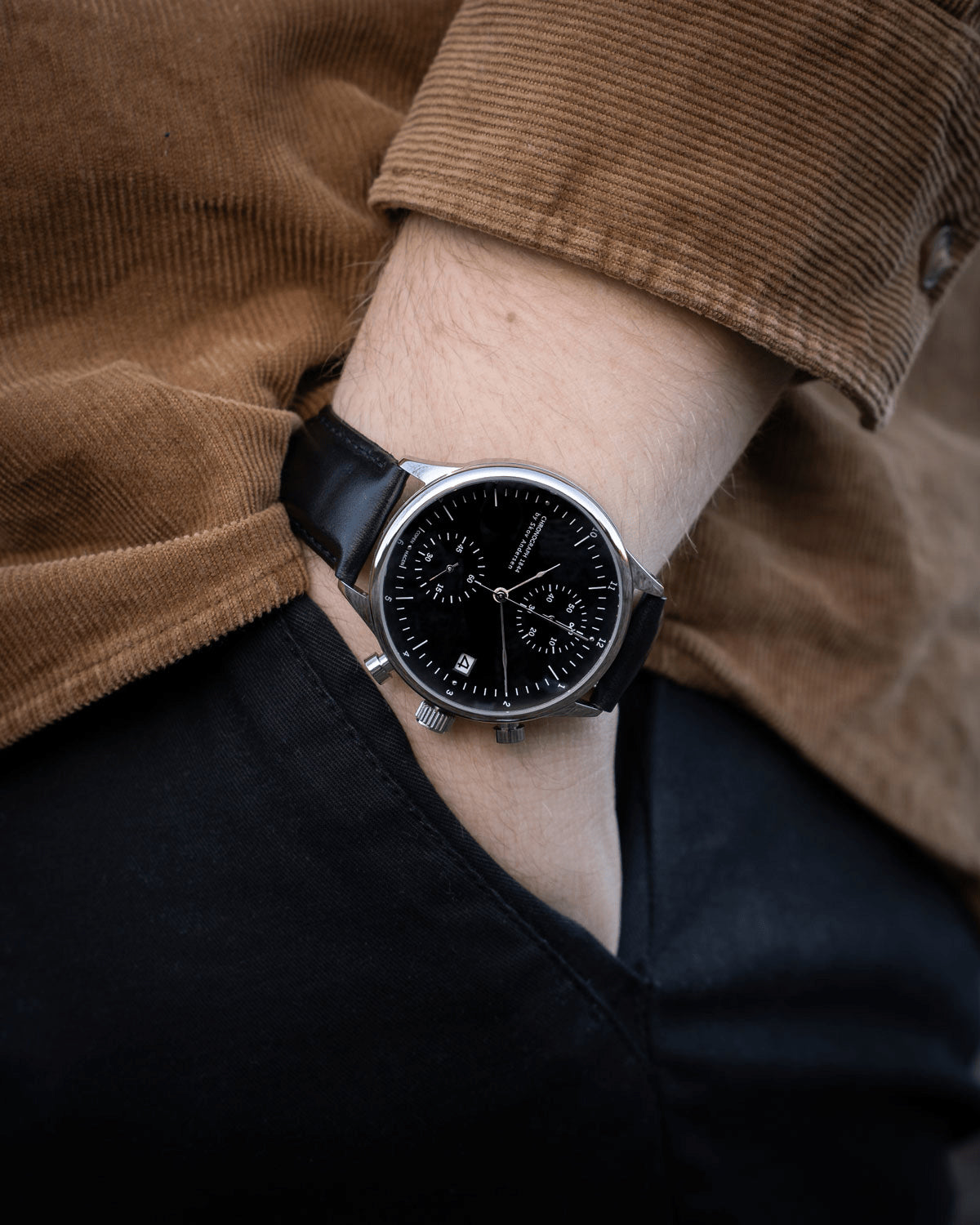 正規品 AV86 腕時計 メンズ 1844 Chronograph クロノグラフ ブラック