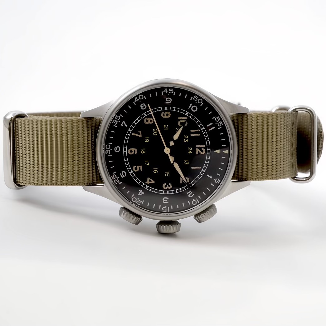 M.R.M.W. |TYPE A15 エラプスタイムウォッチ カーキ ナイロンNATOベルト 画像2
