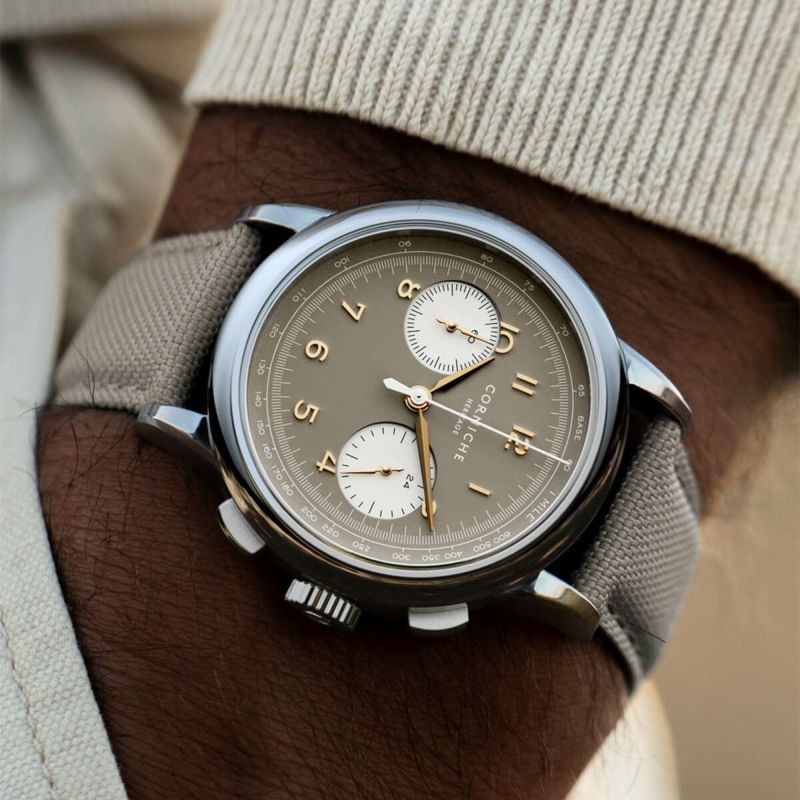 CORNICHE｜Heritage Chronograph〈世界249本限定〉ヘリテージクロノグラフ Sand Militaire II サンドベージュ 画像10