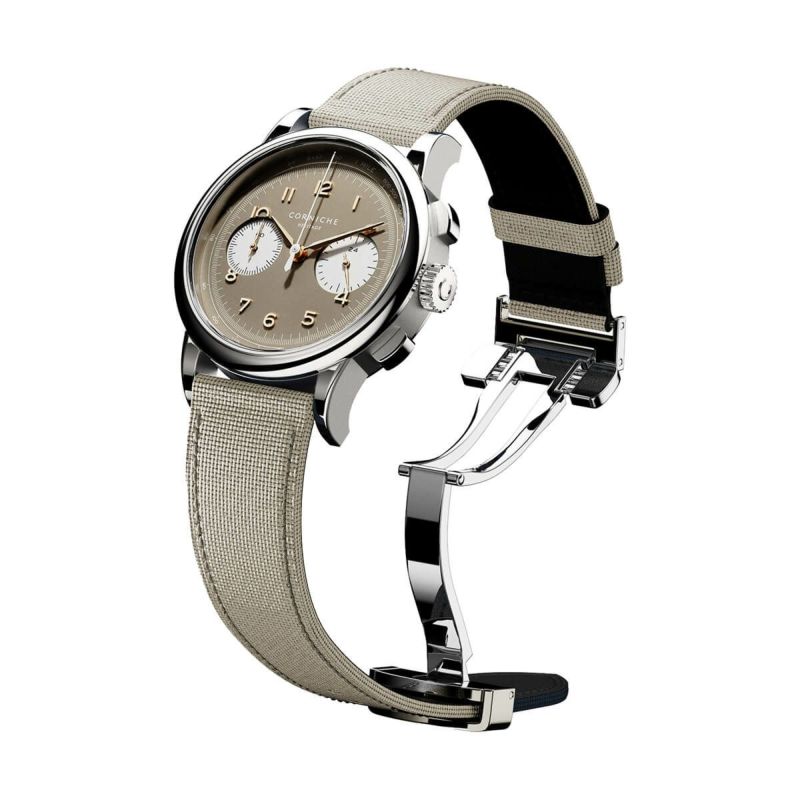 CORNICHE｜Heritage Chronograph〈世界249本限定〉ヘリテージクロノグラフ Sand Militaire II サンドベージュ 画像4