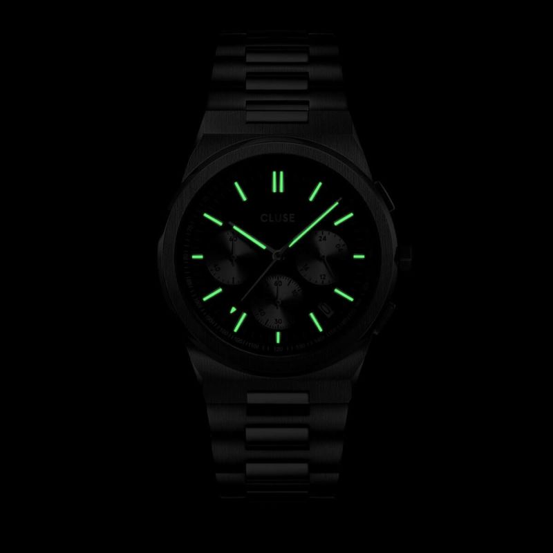 CLUSE クルース|Vigoureux Chrono ヴィグルークロノ ブラックシルバー シルバー 画像6