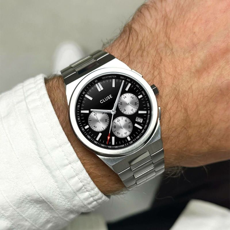 CLUSE クルース|Vigoureux Chrono ヴィグルークロノ ブラックシルバー シルバー 画像4