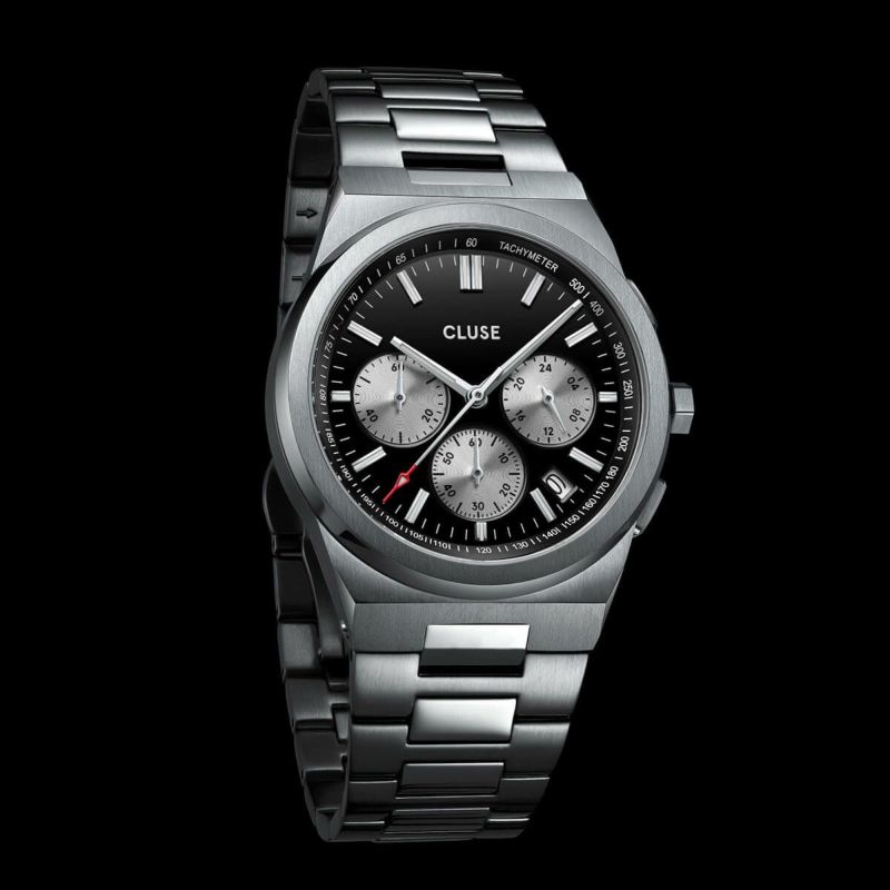 CLUSE クルース|Vigoureux Chrono ヴィグルークロノ ブラックシルバー シルバー 画像5