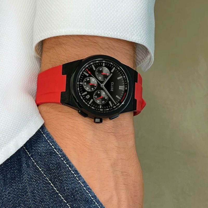 CLUSE クルース｜Vigoureux Chrono ヴィグルークロノ ブラック レッド 画像5