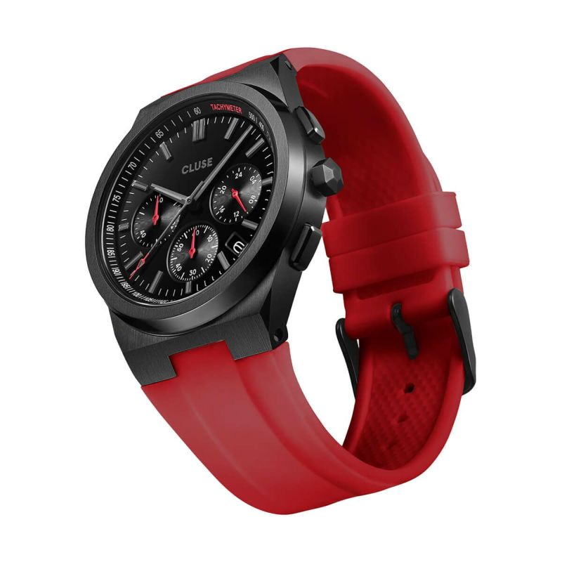 CLUSE クルース｜Vigoureux Chrono ヴィグルークロノ ブラック レッド 画像2