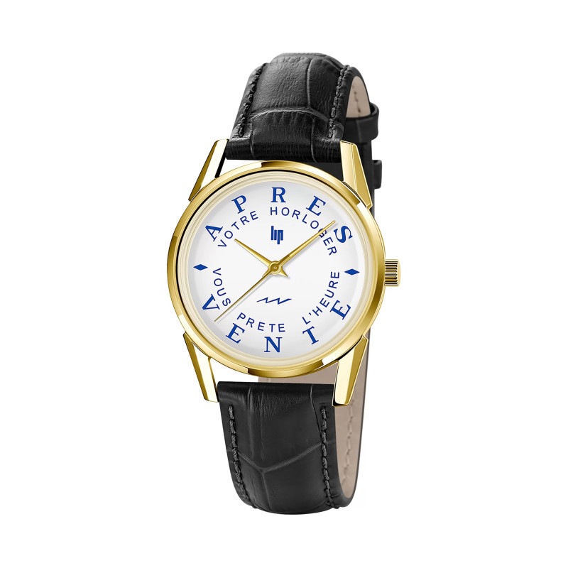 LIP｜Service Watch ゴールド ブラック 型押しレザー