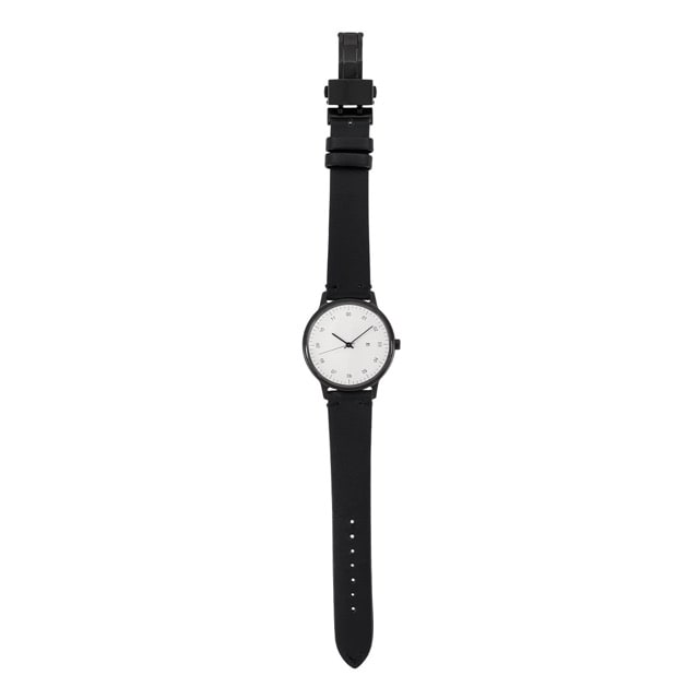 sazare さざれ｜替えベルト ブラックDバックル ブラック ブッテーロレザーベルト 18mm 画像3