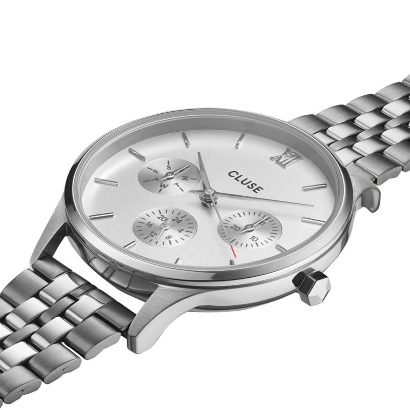 CLUSE クルース｜Minuit Multifunction ミニュイマルチファンクション シルバー シルバー ステンレスベルト 画像2