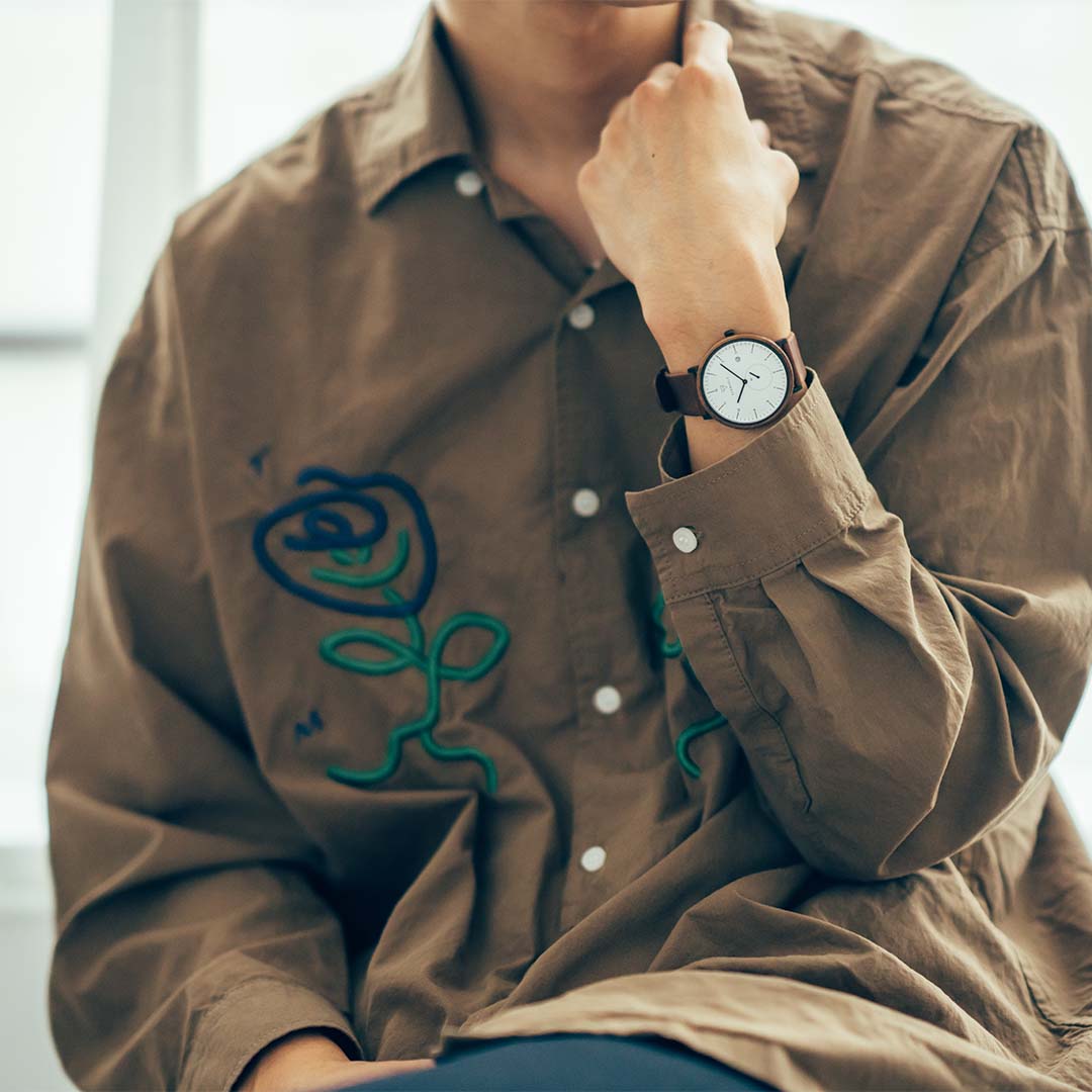 【完売】KERBHOLZ カーブホルツ|ANTON 42mm アントン ウォールナット ブラック タバコ 画像5