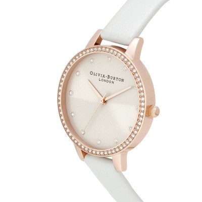OLIVIA BURTON｜Classics〈数量限定〉クラシックス サンレイ スパークル ローズゴールド ベゼルダイヤル ブラッシュレザーベルト 画像3