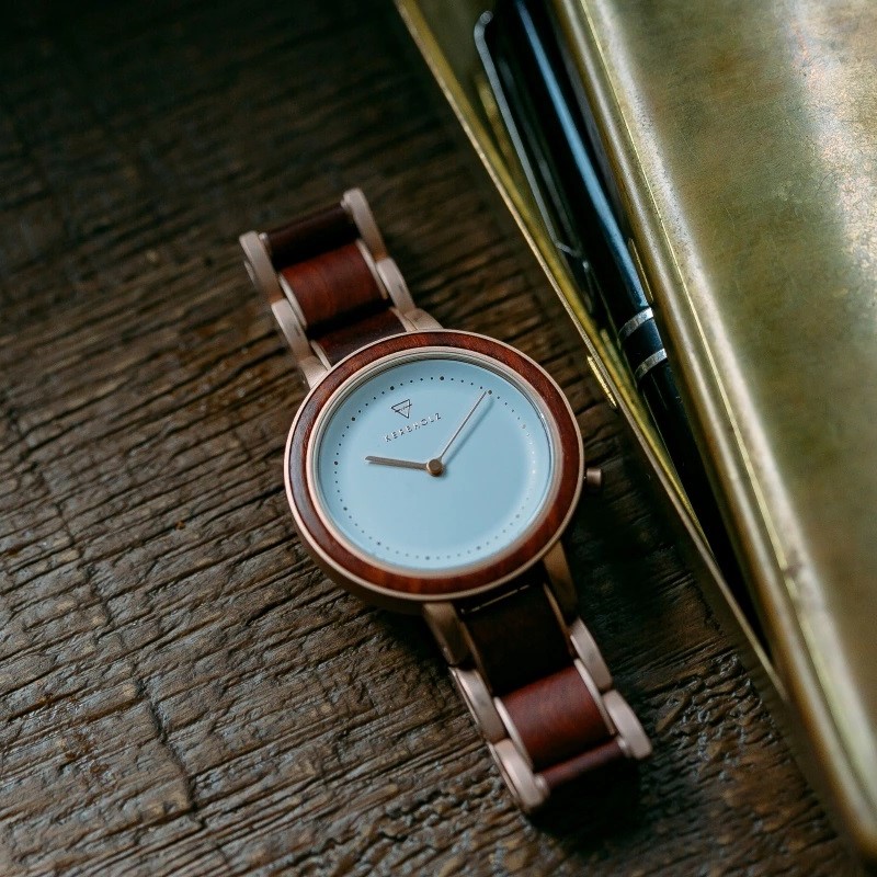 KERBHOLZ｜THEA 36mm テア ローズウッド ローズゴールド レッド 画像4