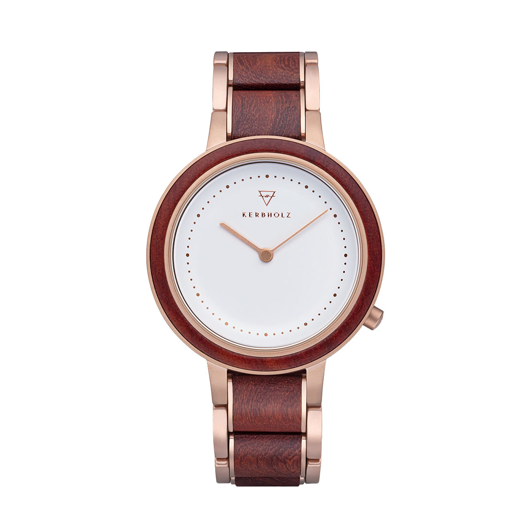 KERBHOLZ｜THEA 36mm テア ローズウッド ローズゴールド レッド 画像1