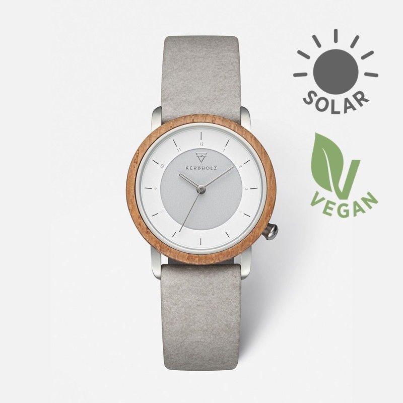 KERBHOLZ カーブホルツ｜MERLE 34mm メルル オーク シルバー アークティックヴィーガン（ソーラー） 画像1