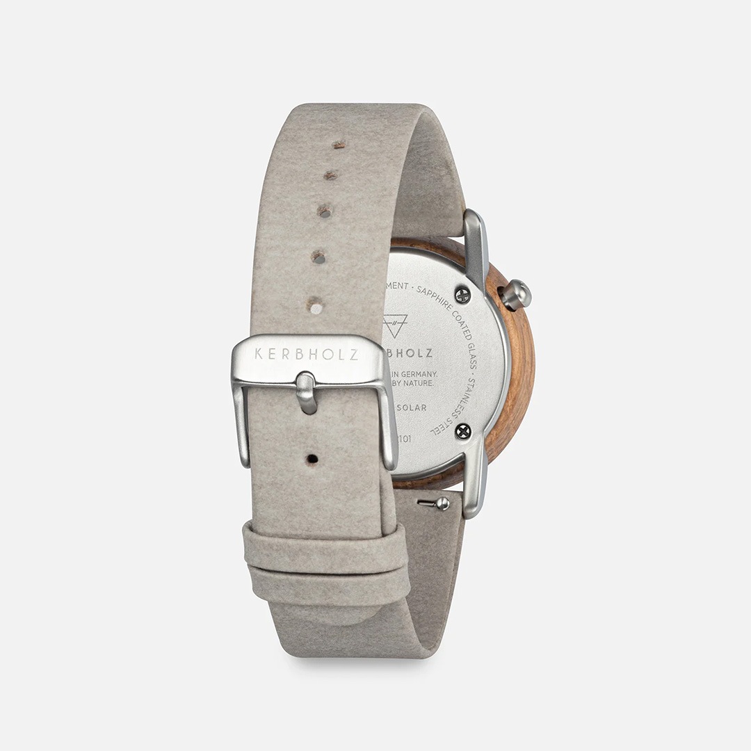 MERLE 34mm メルル オーク シルバー アークティックヴィーガン（ソーラー）