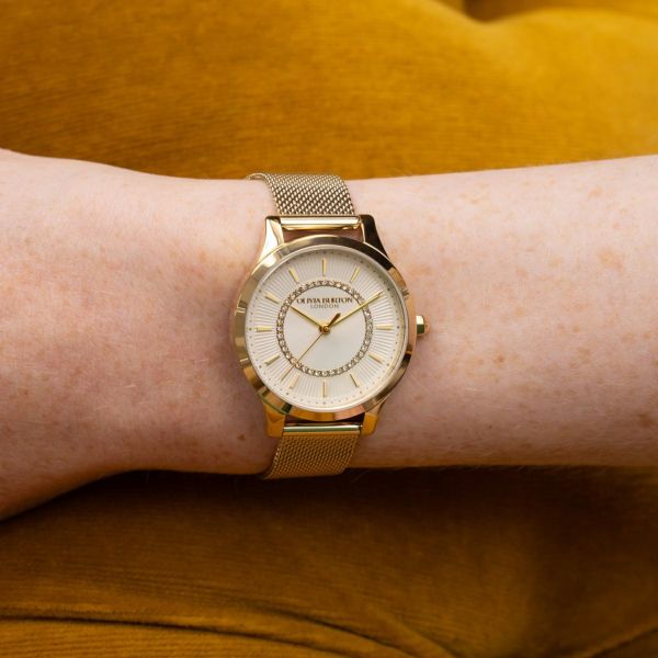 OLIVIA BURTON｜Classics クラシックス ワンダーラスト ホワイト ゴールドメッシュベルト 画像1