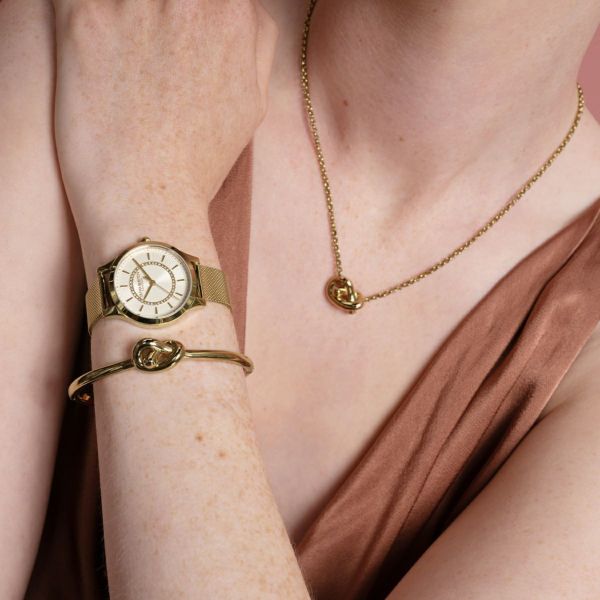 OLIVIA BURTON｜Classics クラシックス ワンダーラスト ホワイト ゴールドメッシュベルト 画像2