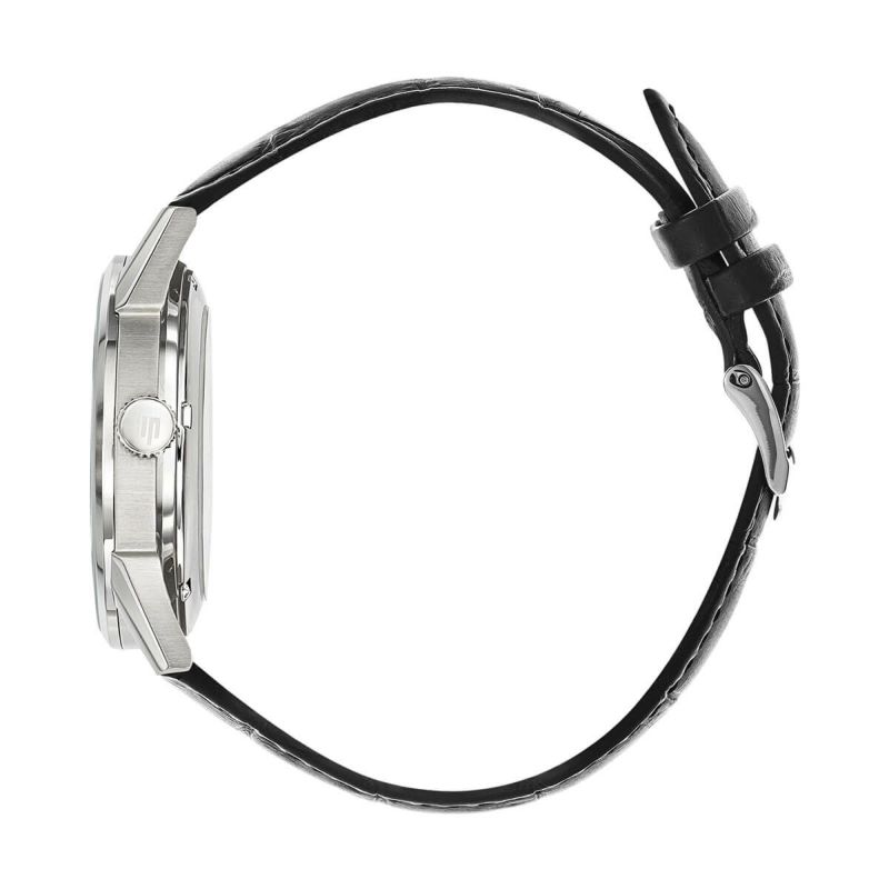 LIP｜Himalaya 40mm ヒマラヤ スケルトン オートマチック シルバー ブラック 型押しレザー（自動巻き）