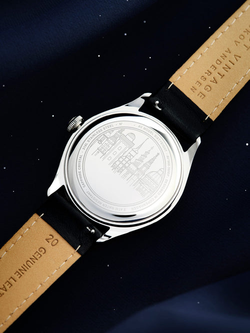 AV86（旧 ABOUT VINTAGE アバウトビンテージ）｜1968 Sixtyeight 39mm シックスティーエイト シルバー ホワイト ブラックレザーベルト 画像4