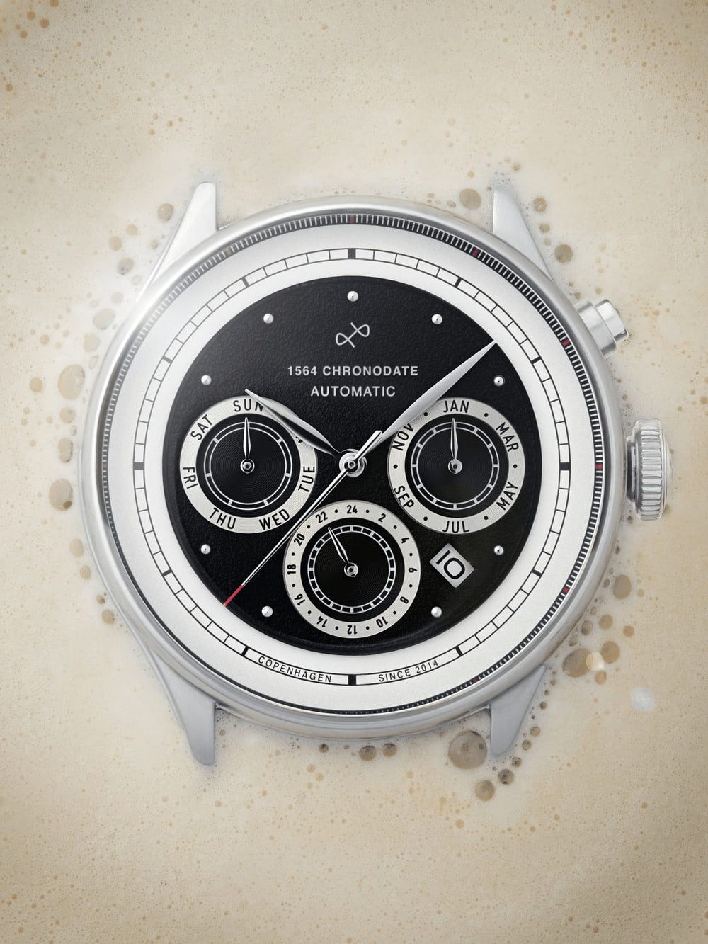 【500本限定】AV86(旧 ABOUT VINTAGE)|10th 1564 Chronodate Automatic 39mm/Black(自動巻き) 画像13