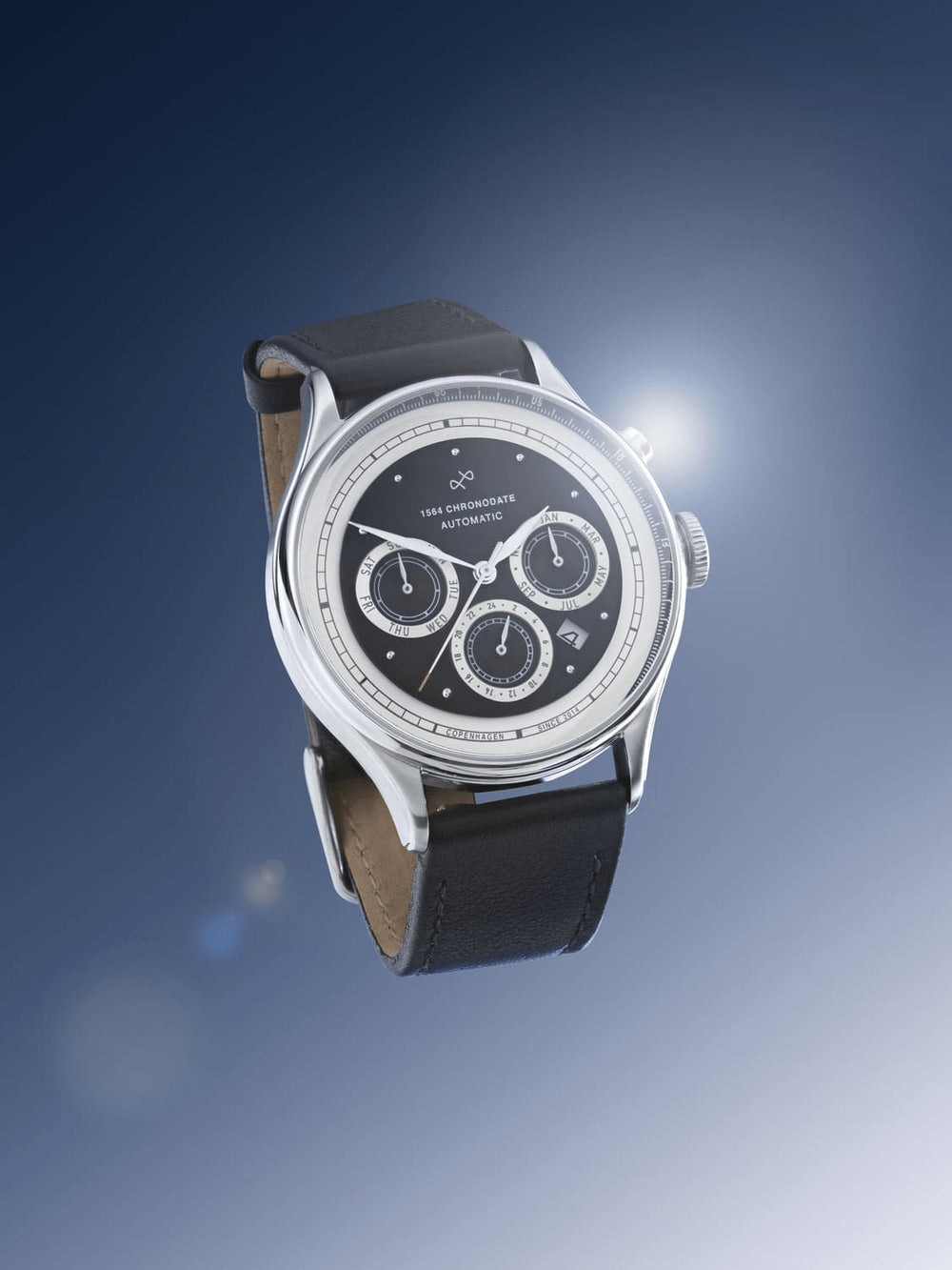 【500本限定】AV86(旧 ABOUT VINTAGE)|10th 1564 Chronodate Automatic 39mm/Black(自動巻き) 画像8