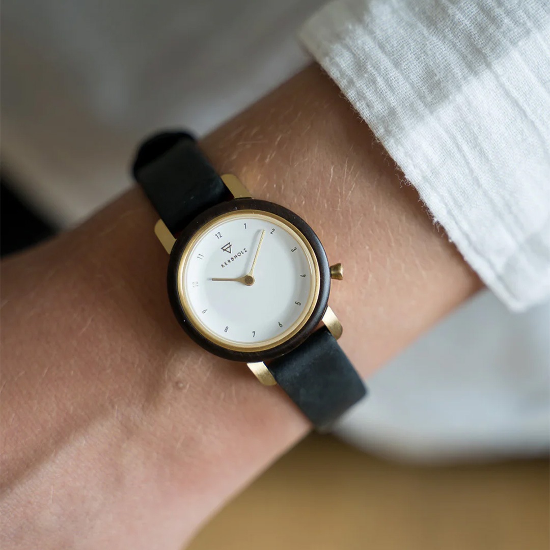 KERBHOLZ｜SOPHIE 27mm ソフィー サンダルウッド ゴールド ブラック 画像2