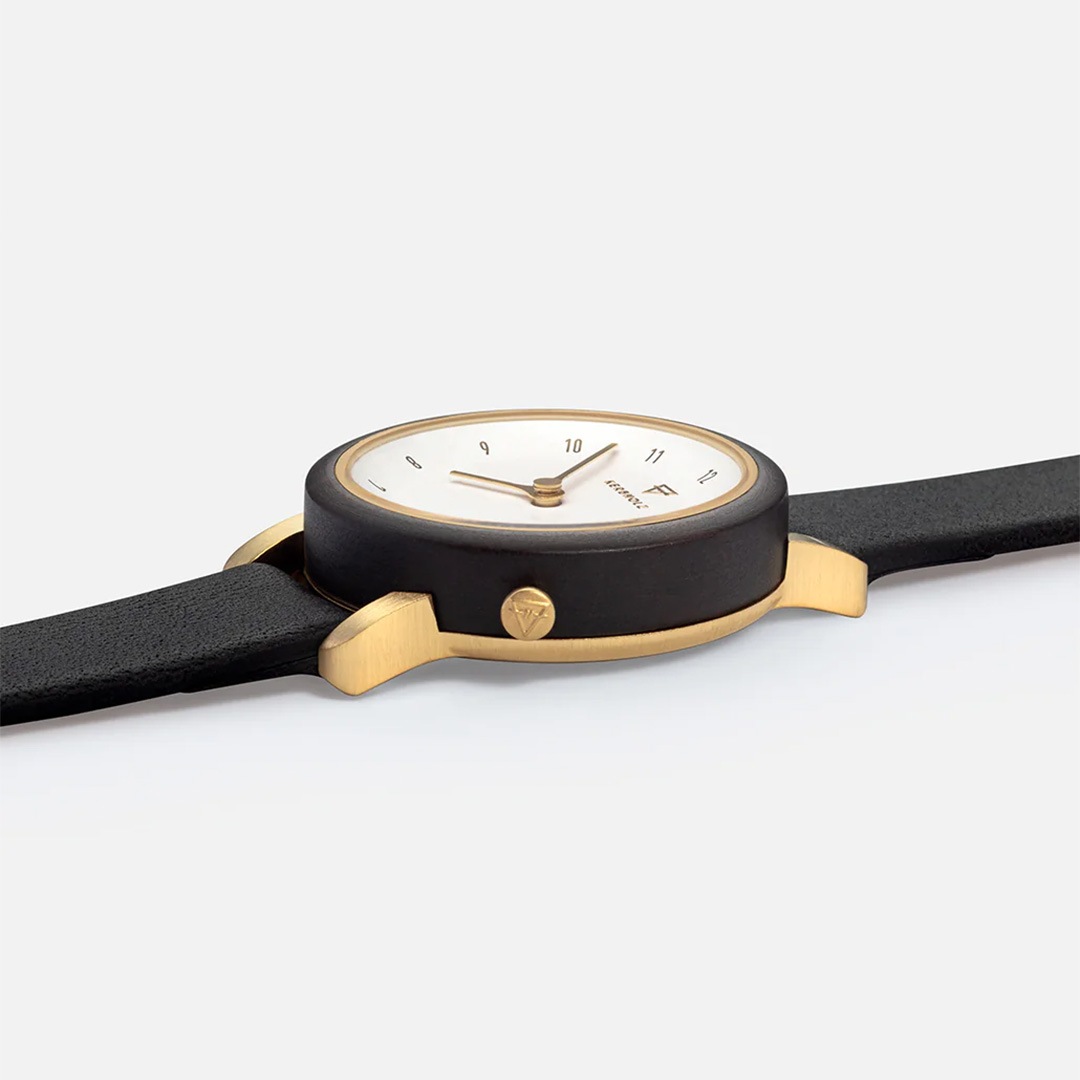 KERBHOLZ｜SOPHIE 27mm ソフィー サンダルウッド ゴールド ブラック 画像3