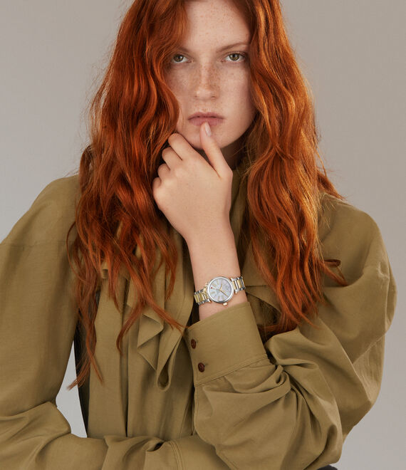 Vivienne Westwood｜Mother Orb マザーオーブ レディースクォーツウォッチ／MOPダイヤル&ツートンステンレススチールブレスレット 画像2