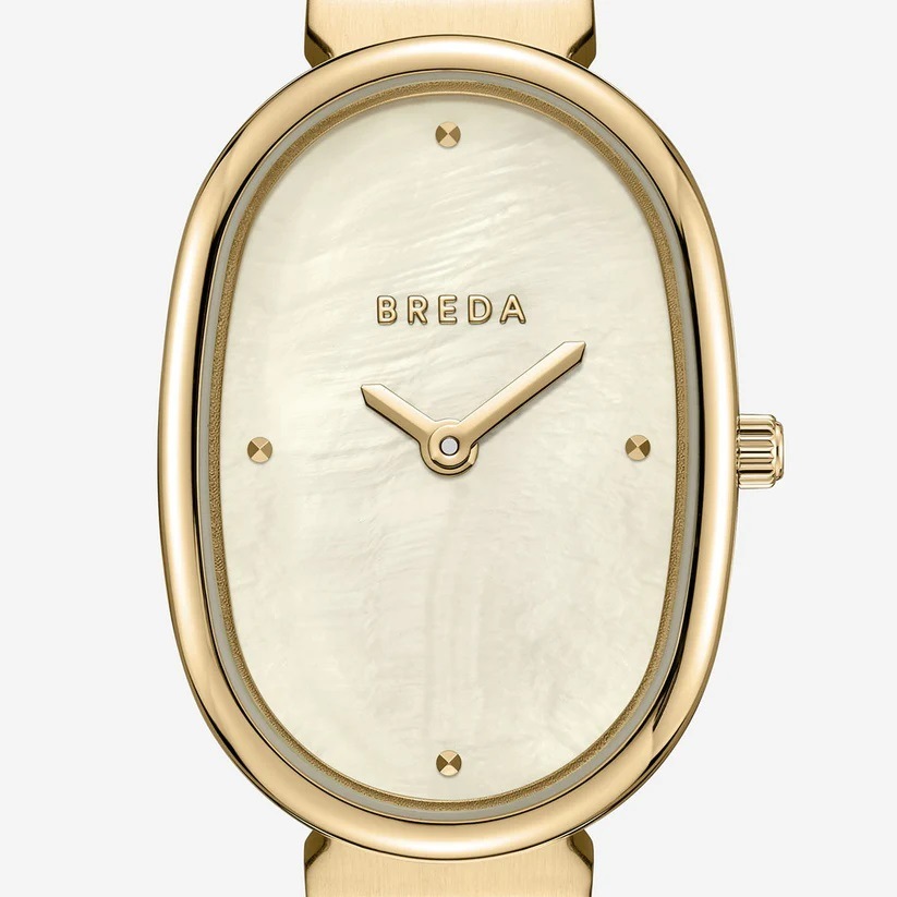 BREDA｜JANE ジェーン マザーオブパール ゴールド ステンレスベルト 画像2