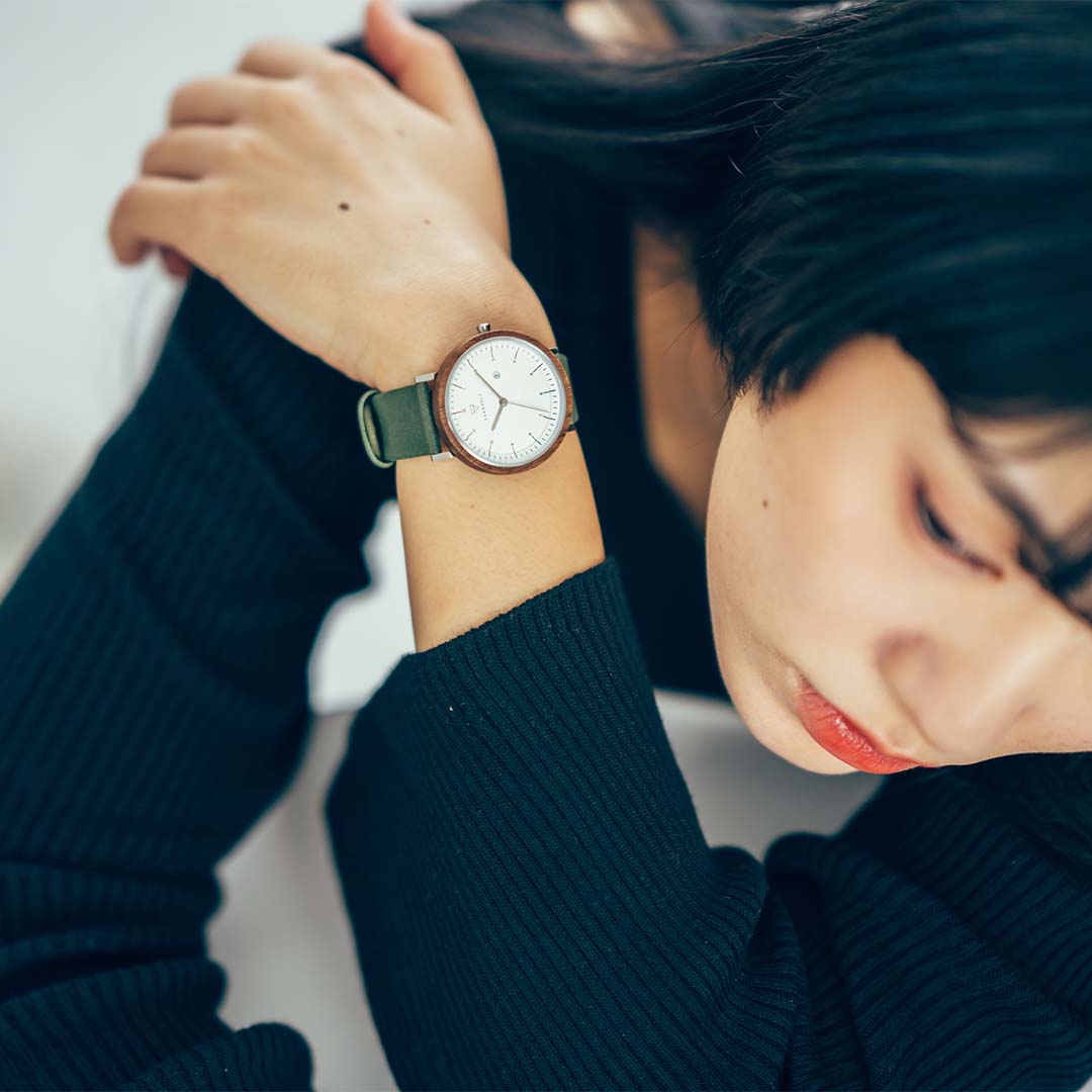 KERBHOLZ｜AMELIE 36mm アメリ ウォールナット シルバー オリーブ2020 画像2